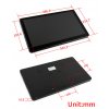 מסך קיבולי LCD 15.6" IPS 1920x1080, מסגרת, זכוכית מגן, רמקול, ממשק HDMI, מגע USB
