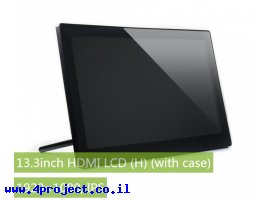 תמונה של מוצר מסך קיבולי LCD 13.3" IPS 1920x1080, מסגרת, זכוכית מגן, רמקול, ממשק HDMI, מגע USB