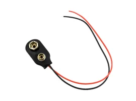תמונה של מוצר מחבר 9V עם חוטים