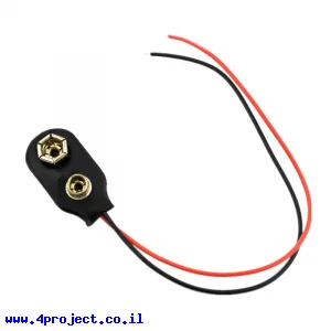 מחבר 9V עם חוטים