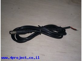 תמונה של מוצר מחבר תקע מתח 5.5x2.1 מ"מ עם כבל