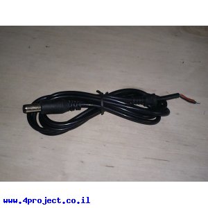 מחבר תקע מתח 5.5x2.1 מ"מ עם כבל