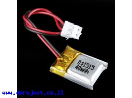 תמונה של מוצר סוללה - LiPoly 3.7V/40mAh/2C