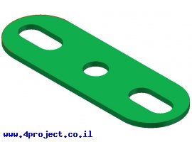 תמונה של מוצר פס מחורר עם חורים ארוכים בקצוות - 3 חורים