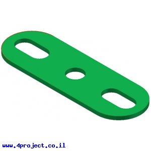 פס מחורר עם חורים ארוכים בקצוות - 3 חורים
