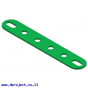 פס מחורר עם חורים ארוכים בקצוות - 6 חורים