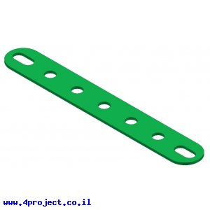 פס מחורר עם חורים ארוכים בקצוות - 7 חורים