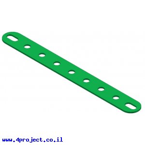 פס מחורר עם חורים ארוכים בקצוות - 9 חורים