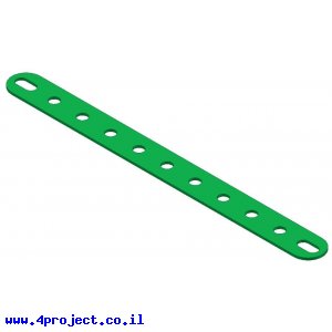 פס מחורר עם חורים ארוכים בקצוות - 11 חורים