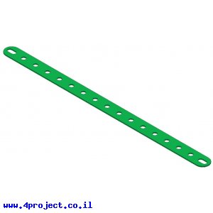 פס מחורר עם חורים ארוכים בקצוות - 17 חורים
