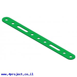 פס מחורר - 7 חורים + 2 חורים של 8.6 מ"מ