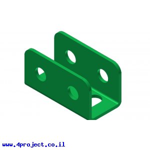 קורת זווית "U" באורך 2 חורים