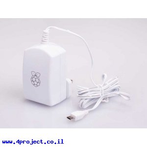 ספק כח ל-RPI3 מקורי - 5.1V/2.5A - חיבור USB-microB