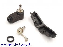 תמונה של מוצר מחבר תקע מתח 3.5x1.35 מ"מ בזווית של 90 מעלות
