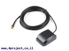 תמונה של מוצר אנטנה ל-GPS/GLONASS, מארז מגנטי, חיבור SMA