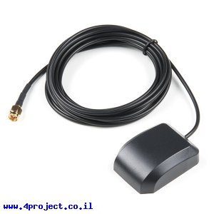 אנטנה ל-GPS/GLONASS, מארז מגנטי, חיבור SMA