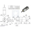 מנוע עם ציר אחורי 20Dx46L-CB מהירות 28rpm @ 12V