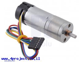 תמונה של מוצר מנוע MP 25Dx69L מהירות 76rpm @ 12V עם מקודד
