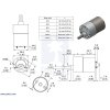 מנוע 37Dx57L מהירות 67rpm @ 12V