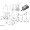 מנוע 37Dx57L מהירות 67rpm @ 12V