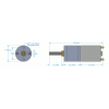 מנוע 20Dx48L מהירות 26rpm @ 12V