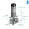 מנוע 37Dx99L מהירות 210rpm @ 12V עם מקודד - Modern Robotics/MATRIX