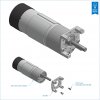 מנוע 37Dx102L מהירות 105rpm @ 12V עם מקודד - Modern Robotics/MATRIX
