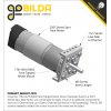 מנוע 37Dx102L מהירות 105rpm @ 12V עם מקודד - Modern Robotics/MATRIX