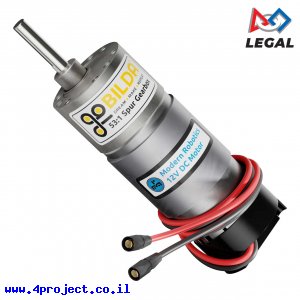 מנוע 37Dx102L מהירות 105rpm @ 12V עם מקודד - Modern Robotics/MATRIX