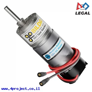 מנוע 37Dx102L מהירות 105rpm @ 12V עם מקודד - Modern Robotics/MATRIX