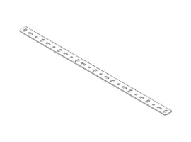 תמונה של מוצר פס משונן פלסטיק ישר - 25 חורים
