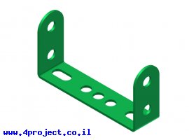 תמונה של מוצר פס מחורר מקופל 2x4x2 + חור אמצעי