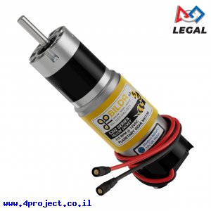 מנוע 32Dx117L מהירות 312rpm @ 12V עם מקודד - סדרה 5202 - ציר D