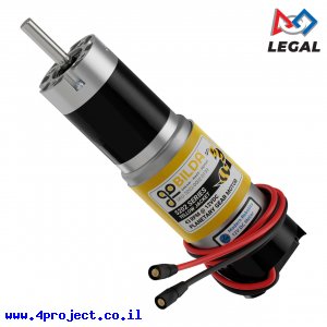 מנוע 32Dx124L מהירות 43rpm @ 12V עם מקודד - סדרה 5202 - ציר D
