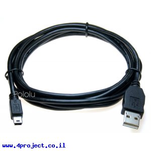 כבל USB A ל-miniB באורך 1.5 מטר