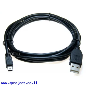 כבל USB A ל-miniB באורך 1.5 מטר