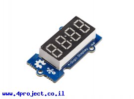 תמונה של מוצר 7Segment אדום, 4 ספרות - חיבור Grove