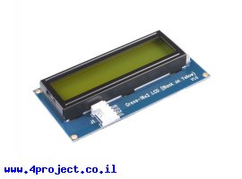 תמונה של מוצר LCD טקסט 16x2, שחור על צהוב - חיבור Grove