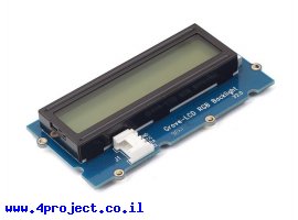 תמונה של מוצר LCD טקסט 16x2, שחור על RGB - חיבור Grove