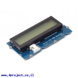 LCD טקסט 16x2, שחור על RGB - חיבור Grove