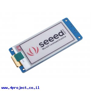 מסך E-Ink ל-3 צבעים, גודל 2.13", רזולוציה 212x104 - חיבור Grove