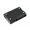 מארז לכרטיסי Raspberry PI 4 - פלסטיק שחור מעוגל עם מאוורר