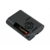 מארז לכרטיסי Raspberry PI 4 - פלסטיק שחור מעוגל עם מאוורר