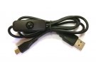 תמונה של מוצר כבל USB A ל-microB באורך 90 ס"מ - חשמל בלבד, מפסק