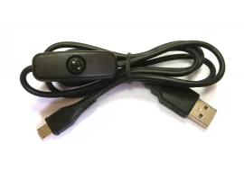 תמונה של מוצר כבל USB A ל-microB באורך 90 ס"מ - חשמל בלבד, מפסק