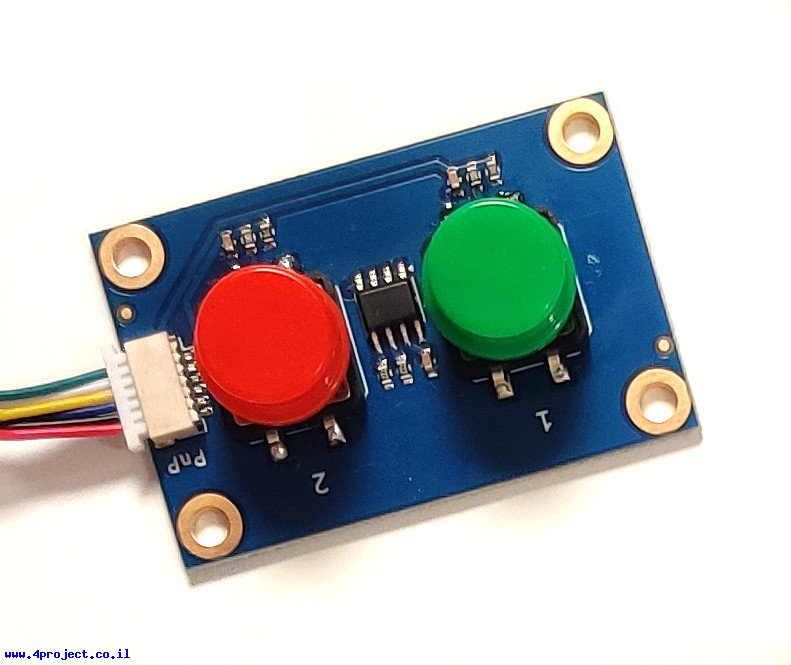 "מודול 2 כפתורים למערכת Plug-n-Play"
