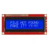 LCD טקסט 16x2, צהוב על כחול, 5V