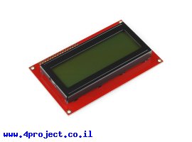 תמונה של מוצר LCD טקסט 20x4, שחור על ירוק, 5V