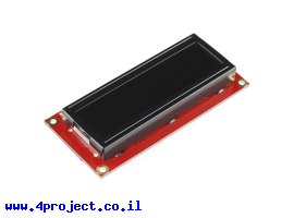 תמונה של מוצר LCD טקסט 16x2, חום על שחור, 3.3V, ממשק טורי