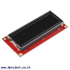 LCD טקסט 16x2, חום על שחור, 3.3V, ממשק טורי